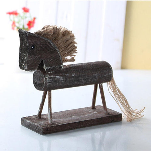 Wooden Crafts Horse Decoration