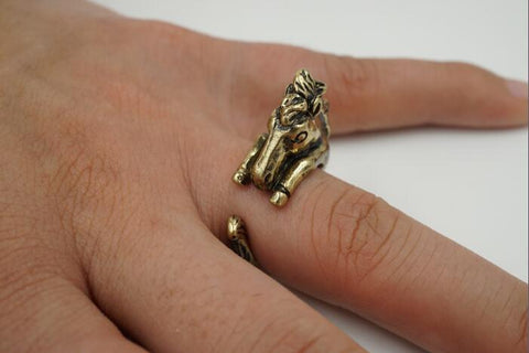 FREE! Antique Multicolor Adjustable Horse Ring