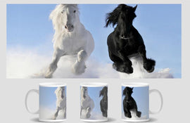 Black And White Horse Mug