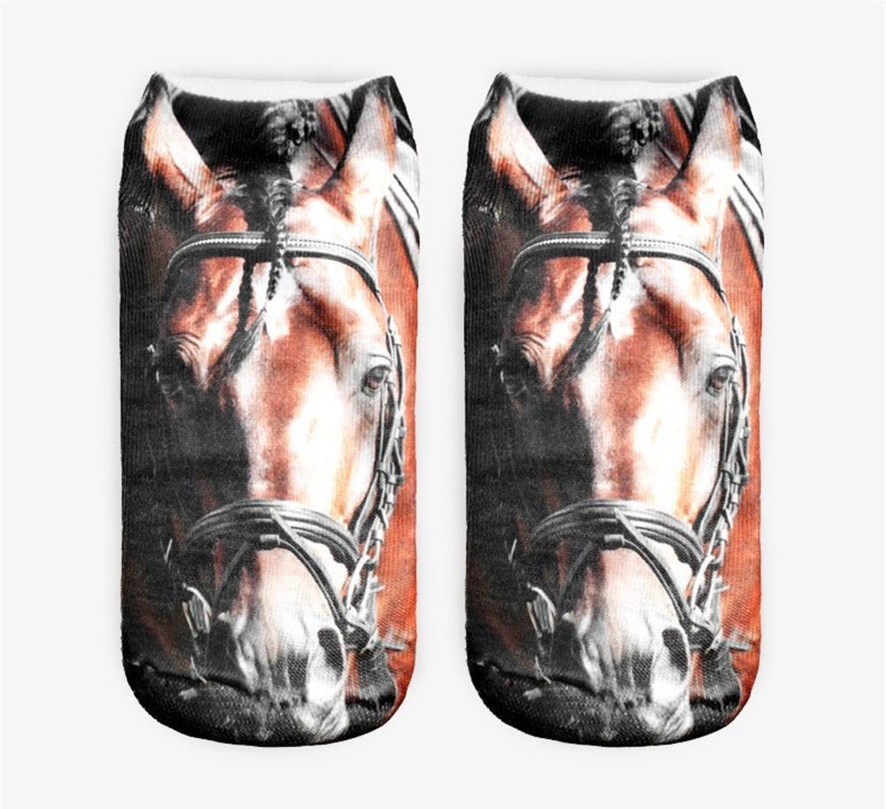 Horse Print Ankle Socks