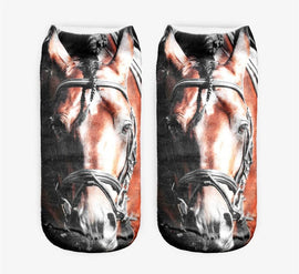 Horse Print Ankle Socks