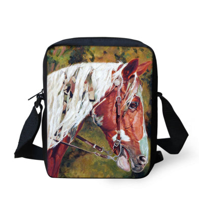 Horse Printed Crossbody Bag