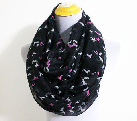 Fashionable Horse Infinity Scarf