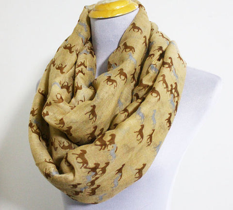 Fashionable Horse Infinity Scarf