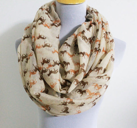 Fashionable Horse Infinity Scarf