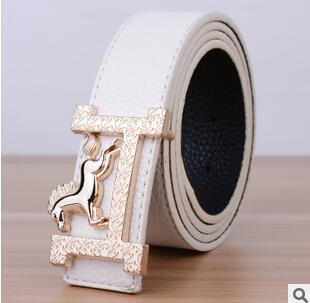 Belt With Gold Horse Buckle