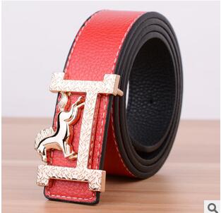 Belt With Gold Horse Buckle