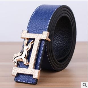 Belt With Gold Horse Buckle