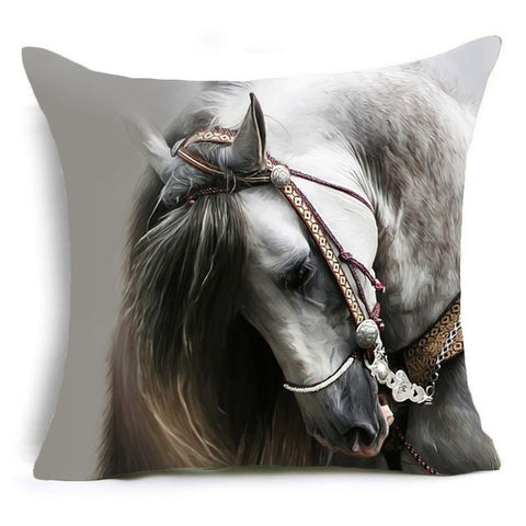 Horses Decorative Pillow Cover