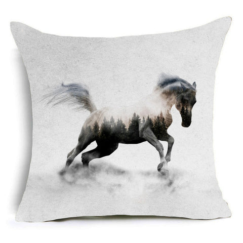 Horses Decorative Pillow Cover