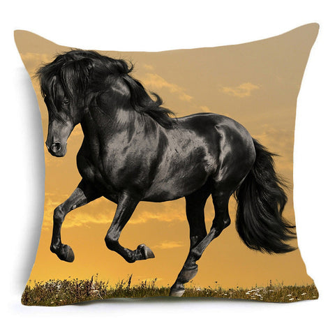 Horses Decorative Pillow Cover