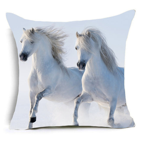 Horses Decorative Pillow Cover