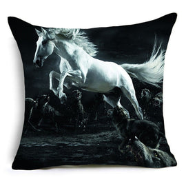 Horses Decorative Pillow Cover
