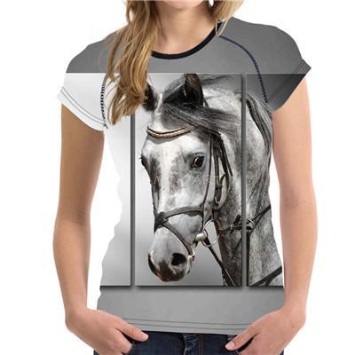 3D Horse Women T-Shirt