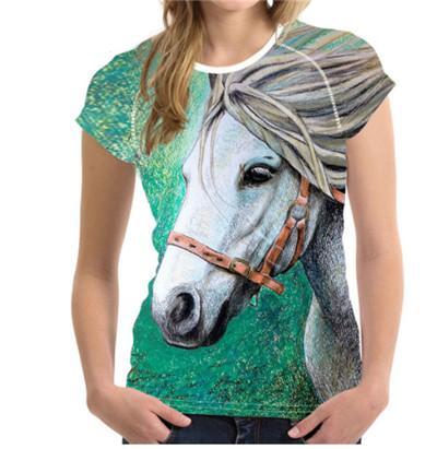 3D Horse Women T-Shirt