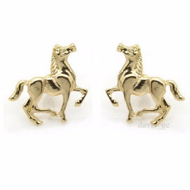 Gold/Silver Horse Stud Earrings