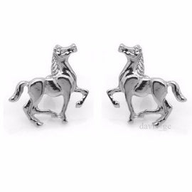 Gold/Silver Horse Stud Earrings