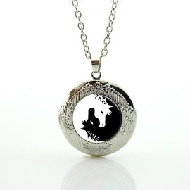 FREE! Black and White Horse Necklace