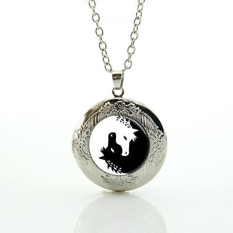 FREE! Black and White Horse Necklace