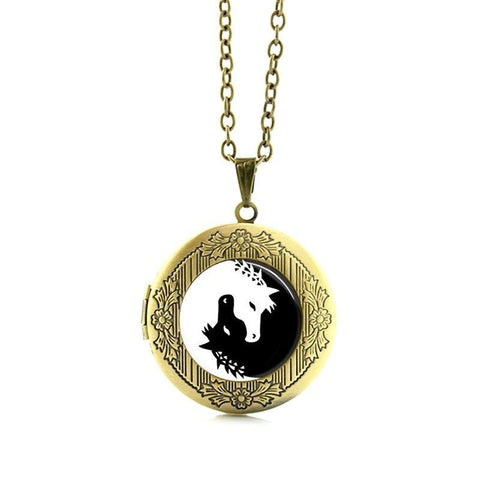 FREE! Black and White Horse Necklace