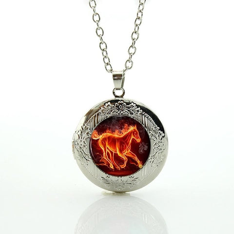 FREE! Black and White Horse Necklace