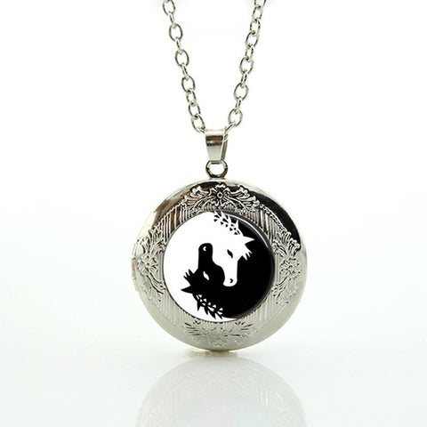 FREE! Black and White Horse Necklace
