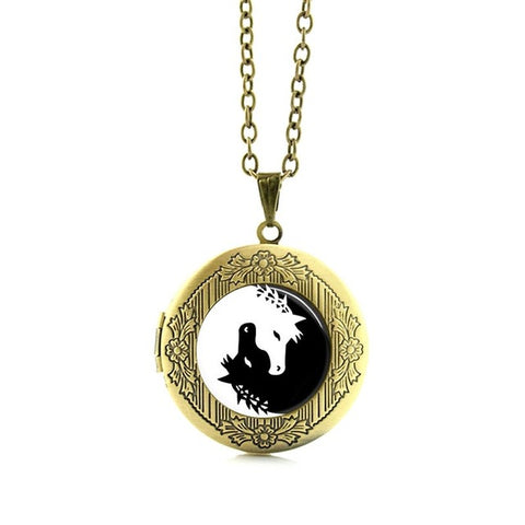 FREE! Black and White Horse Necklace