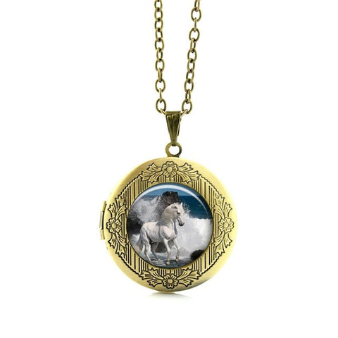 FREE! Black and White Horse Necklace