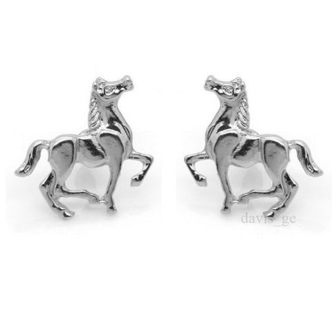 Gold/Silver Horse Stud Earrings