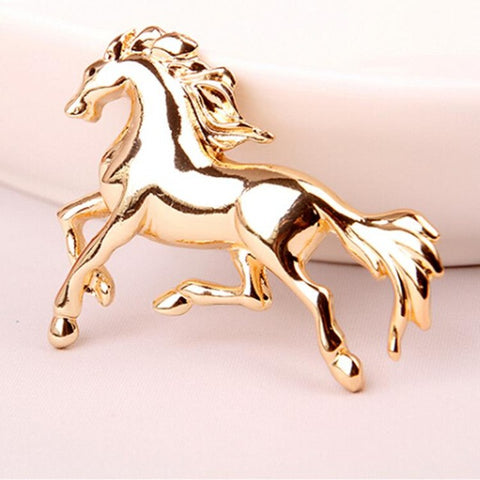 Gold/Silver Horse Brooch