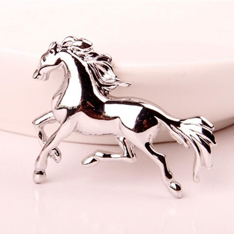 Gold/Silver Horse Brooch