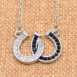 Lucky Horse Shoe Rhinestone Necklace