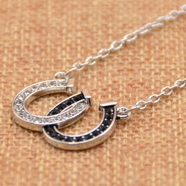 Lucky Horse Shoe Rhinestone Necklace