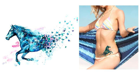 Beautiful Temporary Horse Tattoo