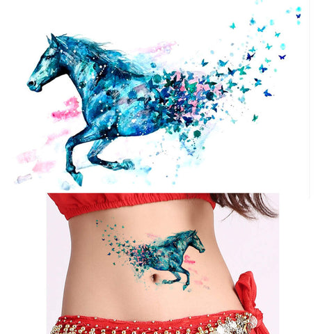 Beautiful Temporary Horse Tattoo