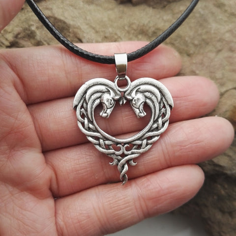 Celtic Horse Heart Necklace