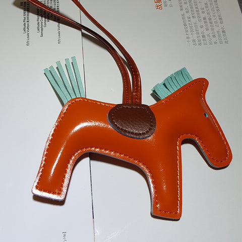 Luxury Horse Leather Keychain
