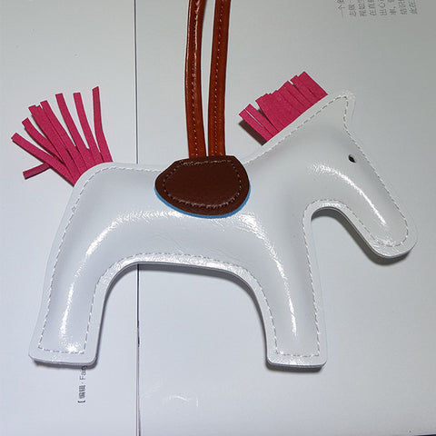 Luxury Horse Leather Keychain