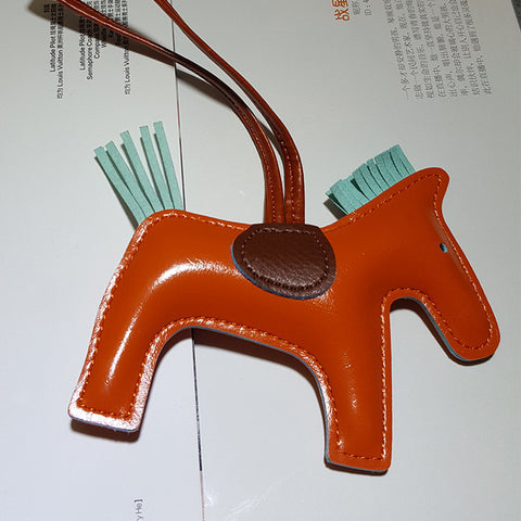 Luxury Horse Leather Keychain