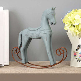Rocking Horse Wood Statue