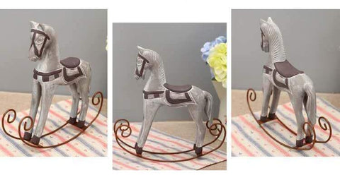 Rocking Horse Wood Statue