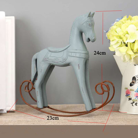 Rocking Horse Wood Statue