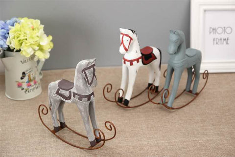 Rocking Horse Wood Statue