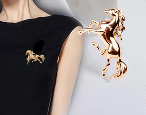 Gold/Silver Horse Brooch