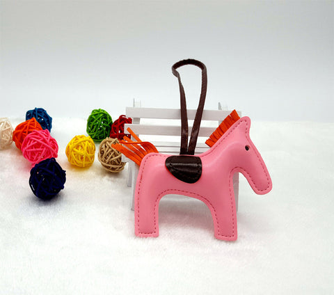 Luxury Horse Leather Keychain