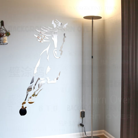 Galloping Horse Mirror Wall Sticker