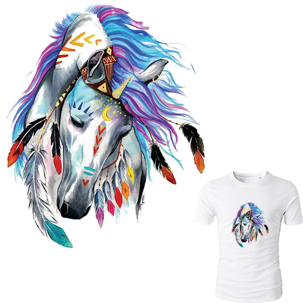 Feather Horse Iron On Patch