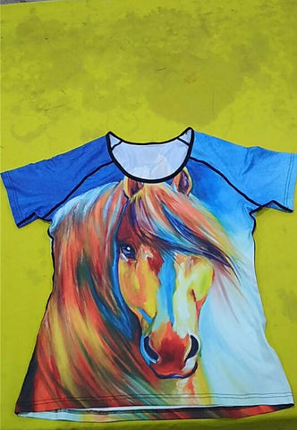 3D Horse Women T-Shirt