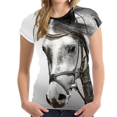 3D Horse Women T-Shirt