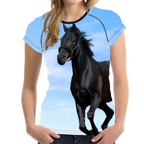 3D Horse Women T-Shirt